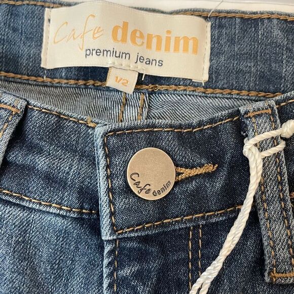 NEW! Cafe Denim| Medium Blue| Stretch|Skinny Leg| Size 1/2 - Picture 6 of 12